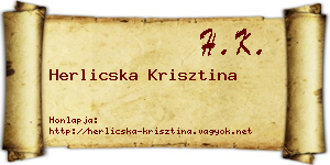 Herlicska Krisztina névjegykártya