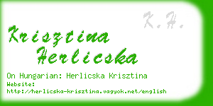 krisztina herlicska business card